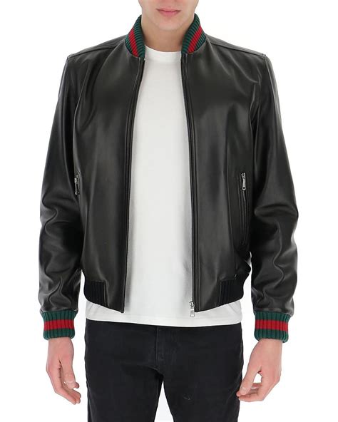 gucci mens leather|gucci original leather jacket.